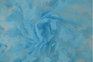 Mesh butterfly Blauw - rol 10 meter, Verzenden, Nieuw, Blauw