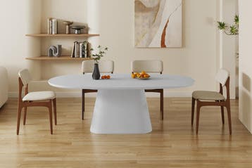 NIEUW - Tafel Tavira 220 cm Ovaal Cement Ecru - Meerdere, Ophalen of Verzenden, Nieuw