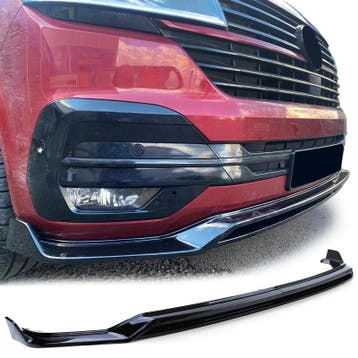 Voorspoilerlip Volkswagen T6.1 Bus Glans Zwart, Ophalen of Verzenden, Nieuw