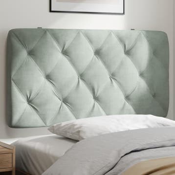 vidaXL Hoofdbordkussen Lichtgrijs 100 cm Fluweel, Verzenden, Nieuw, Grijs, Stof