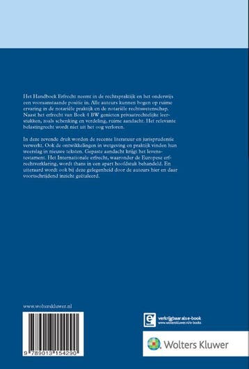 Handboek Erfrecht 9789013154290, Verzenden, Gelezen