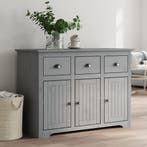 vidaXL Dressoir BODO 115,5x44x80 cm massief grenenhout grijs, 100 tot 150 cm, Verzenden, Nieuw, Grenenhout