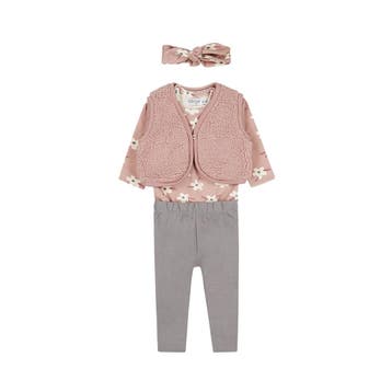 Dirkje Baby Meisjes set vestje + haarband - 62 (2-4, Ophalen of Verzenden, Nieuw