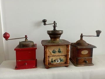 Zassenhaus - Koffiemolen (3) - Hout, Metaal, Messing,