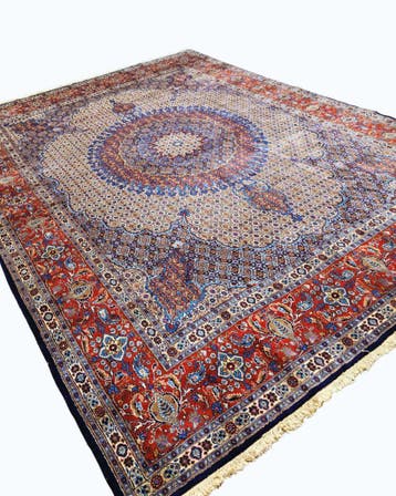 Groot Perzisch tapijt Moud 400x300 wollen vloerkleed iran, 200 cm of meer, Zo goed als nieuw, 200 cm of meer, Groot perzisch tapijt wollen vloerkleed handgeknoopt iran moud