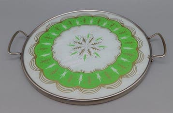 Dienblad - Glas - Art- Deco dienblad