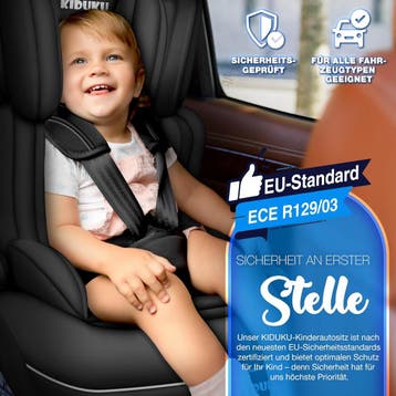 Autostoel - Autostoeltje - 9-36 kg - 1-12 jaar - Zwart - KID, Kinderen en Baby's, Autostoeltjes, Verzenden, Zo goed als nieuw