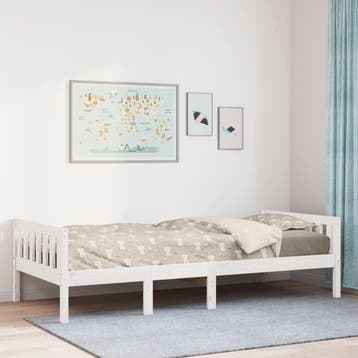 vidaXL Kinderbed zonder matras massief grenenhout wit 75x190, Huis en Inrichting, Slaapkamer | Bedden, Verzenden, Nieuw, Wit, Hout
