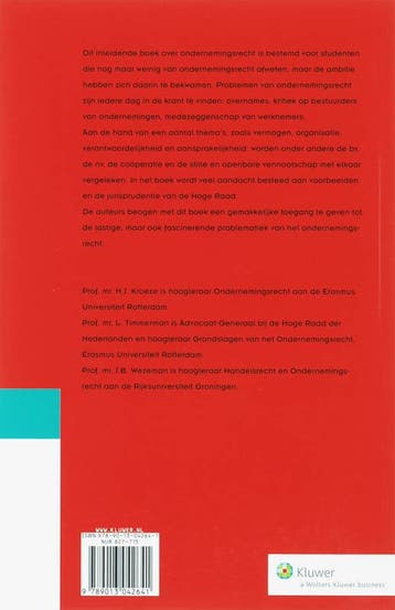 De kern van het ondernemingsrecht 9789013042641 M.J. Kroeze, Verzenden, Gelezen, M.J. Kroeze