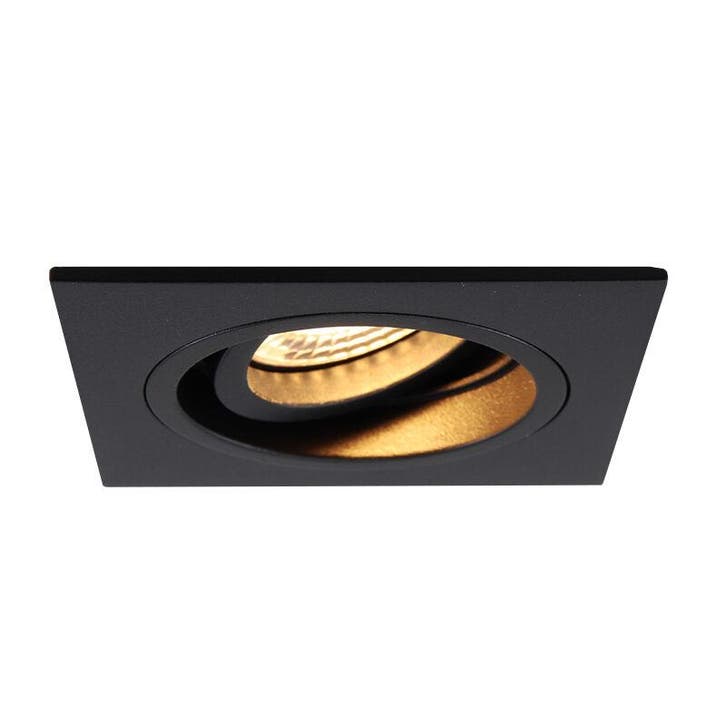 Moderne Inbouwspot Bredal, zwart, vierkant, Huis en Inrichting, Lampen | Spots, Nieuw, Ophalen of Verzenden