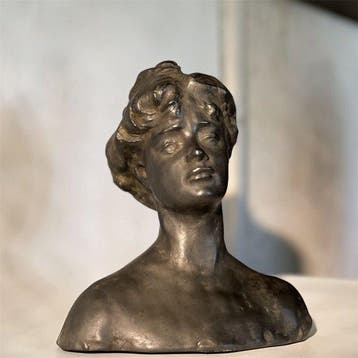 Beeld, Rodins Young Woman - 24 cm - Koude aardewerk