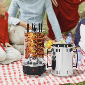 Verticale Elektrische Grill met Rotisserie - 1000W, Rookvrij, Verzenden, Nieuw
