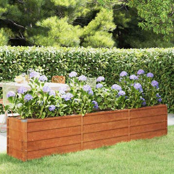 vidaXL Plantenbak verhoogd 240x40x45 cm cortenstaal roestig, Tuin en Terras, Bloembakken en Plantenbakken, 100 cm of meer, Verzenden