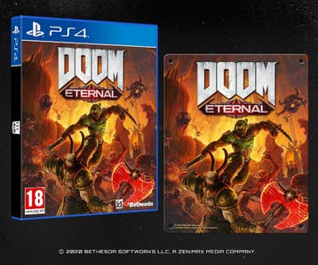 Doom Eternal + Metal Plate - Playstation 4, Verzenden, Nieuw