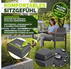 Tuinbank - Weerbestendig - 2-3 personen - 130 cm - Antraciet, Verzenden, Zo goed als nieuw