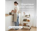 Keuken Trolley - 3 Laags - Mobiel met Wieltjes - Wit, Verzenden, Nieuw