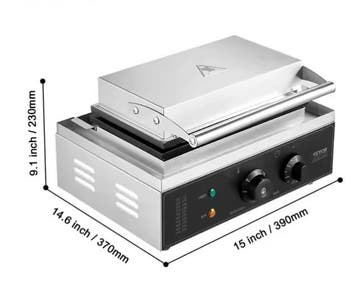 Wafelstok Maker 6 Stuks met Antiaanbaklaag en RVS, Verzenden, Nieuw