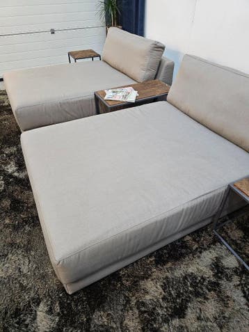 Chaise Longues Taupe Loungeset 2 Stuks, Huis en Inrichting, Ophalen of Verzenden, Nieuw