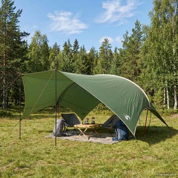 vidaXL Camping Tarp Waterbestendig Groen 690 x 580 x 255 cm, Verzenden, Nieuw, Tot en met 2