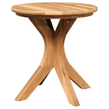 Tuin bijzettafel rond - Tweedekansje - Laatste Stuk!, Ophalen of Verzenden, Gebruikt, Rond, Teakhout