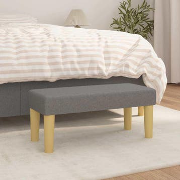 vidaXL Bankje 70x30x30 cm stof donkergrijs, Verzenden, Nieuw, Stof