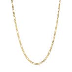Gouden figaro collier 45.5 cm 14 karaat, Sieraden, Tassen en Uiterlijk, Kettingen, Verzenden, Zo goed als nieuw, Goud