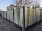 Grenen hout 21-planks schermen met antraciet glad beton, Tuin en Terras, Schuttingen, Nieuw