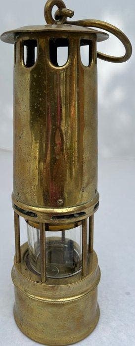 Olielamp - Koper - Mijnwerkerslamp/ relikwie, Antiek en Kunst