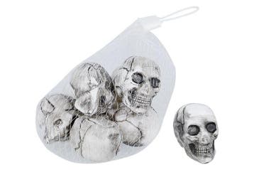Halloween set van 6 mini Doodskoppen, Ophalen of Verzenden, Nieuw