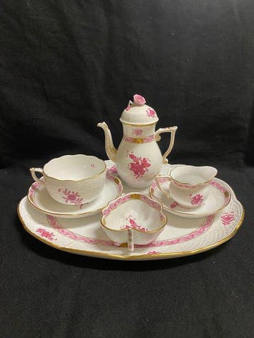 Herend - Koffie- en theeservies (8) - Porselein