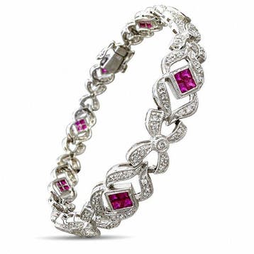 Armband - 18 karaat Witgoud, Exclusieve 18k witgoud armband, Sieraden, Tassen en Uiterlijk, Nieuw