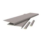 Overzettreden stootborden set van 2 PVC 120x32x4,6 cm Ash gr, Huis en Inrichting, Stoffering | Vloerbedekking, Verzenden, Nieuw