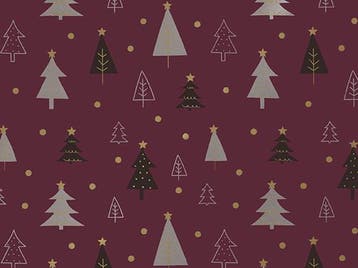 Kerst cadeaupapier op rol Christmas trees Goud Zilver, Ophalen of Verzenden, Nieuw, Overige typen