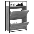 vidaXL Schoenenkast 75x34x112 cm bewerkt hout grijs sonoma, Verzenden, Nieuw