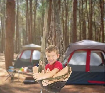 Mesh Hangmat Nylon – Lichtgewicht Draagbaar Indoor Outdoor, Verzenden, Nieuw
