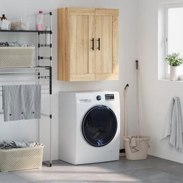 vidaXL Wandkast 69,5x34x90 cm bewerkt hout sonoma, Verzenden, Nieuw, 50 tot 100 cm, Minder dan 100 cm