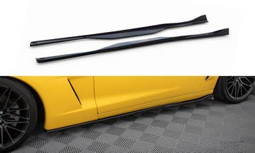 Zijskirts Chevrolet Corvette C6 Maxton Glans Zwart, Auto-onderdelen, Ophalen of Verzenden, Nieuw