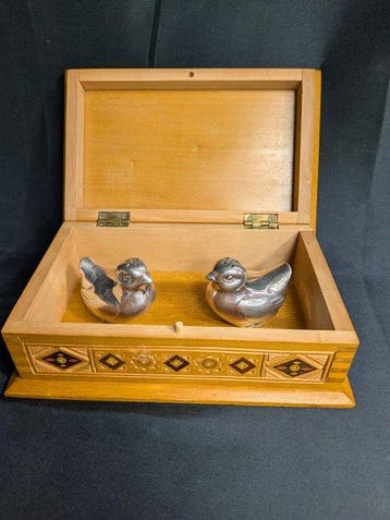 Zout- en pepervaatjes (2) - vogel - Metaal