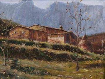 Escuela Impresionista Europea (XX) - Masia en el Campo