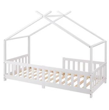 Kinderhuisbed 90x200 cm – Massief Houten Bed Dak, Verzenden, Nieuw