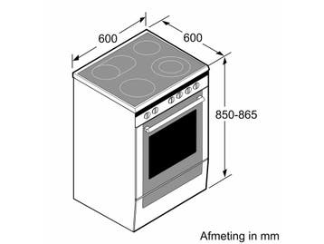 Siemens HK9R3A220 - Elektrisch fornuis - 66 liter oven - Wit, Verzenden, Zo goed als nieuw