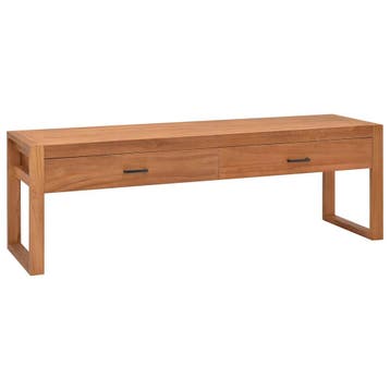 vidaXL Tv-meubel 140x40x45 cm teakhout, Minder dan 50 cm, Verzenden, Nieuw, Minder dan 100 cm