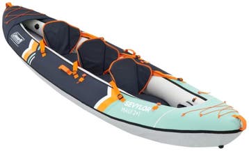 Sevylor Maui 2 +1 plus Opblaaskano 3 persoons Nieuw in doos, Watersport en Boten, Kano's, Met peddels, Drie personen of meer, Nieuw