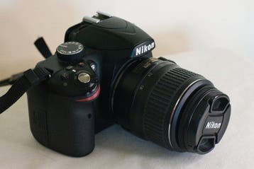 Nikon D3200 + Zoom-Nikkor 18-55mm f/3.5-5.6G ED II Digitale, Nieuw