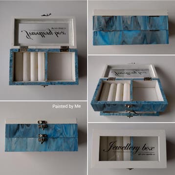 Handgemaakte sieradendoosjes, kunst, klokken en cadeaus, Nieuw, Hardcase, Met slot