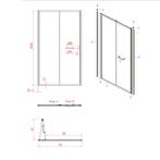 Nisdeur Lacus Ponza Evo Vouwdeur 90x200 Cm Helder Glas, Ophalen of Verzenden, Nieuw
