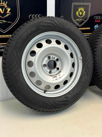 Org. 2 stuks Opel Combo bj2024 stalen velgen met All-Seasons, Auto-onderdelen, Banden en Velgen, 16 inch, Banden en Velgen, 205 mm