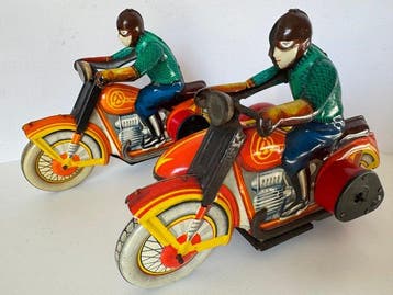 Ingra / Tekhnika - Blikken speelgoed - Motorrad mit Beiwagen