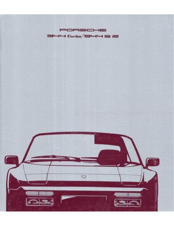 1990 PORSCHE 944 BROCHURE FRANS, Boeken, Nieuw, Porsche, Author
