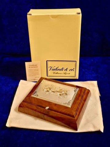 Valenti & Co - Sieradendoos - .925 zilver, Knoesthout -